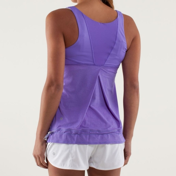 Lululemon Run: Ta Ta Topper Power Purple Tank Top With Adjustable Hem - Picture 2 of 10